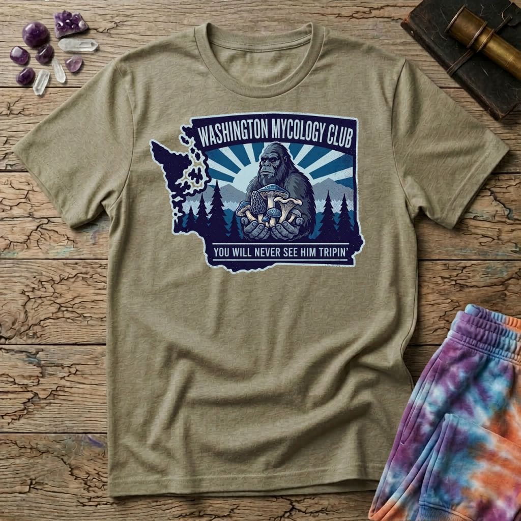 Printify T-Shirt Washington Mycology Club Mushroom T-Shirt Mushroom Magic Mushroom T-Shirt