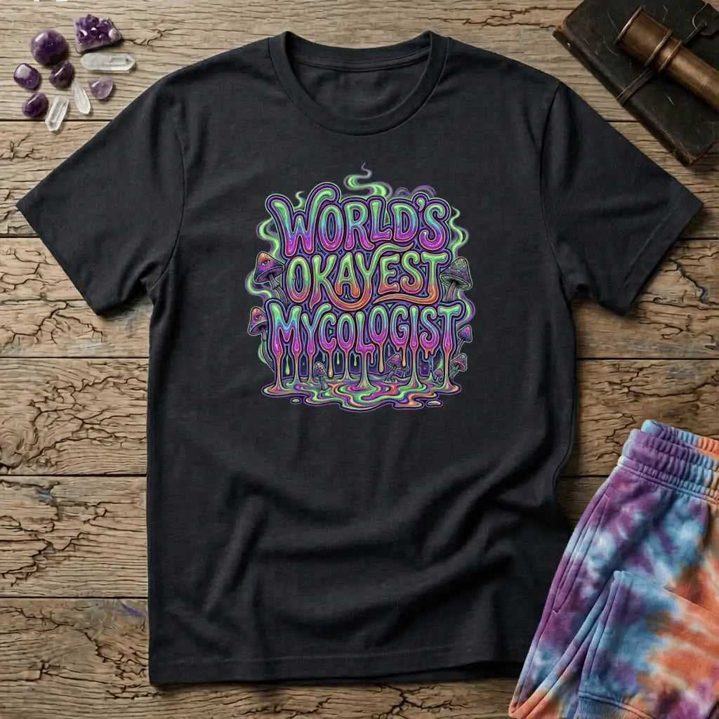 Printify T-Shirt World's Okayest Mycologist Mushroom T-Shirt Mushroom Magic Mushroom T-Shirt