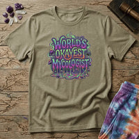 Printify T-Shirt World's Okayest Mycologist Mushroom T-Shirt Mushroom Magic Mushroom T-Shirt